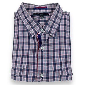 Banana Republic Shirt Mens Size Large Checked Slim‎ Fit Long Sleeve Button Down